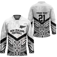 New Zealand Football Custom Hockey Jersey All White Fern Go Champions - Polynesian Pride