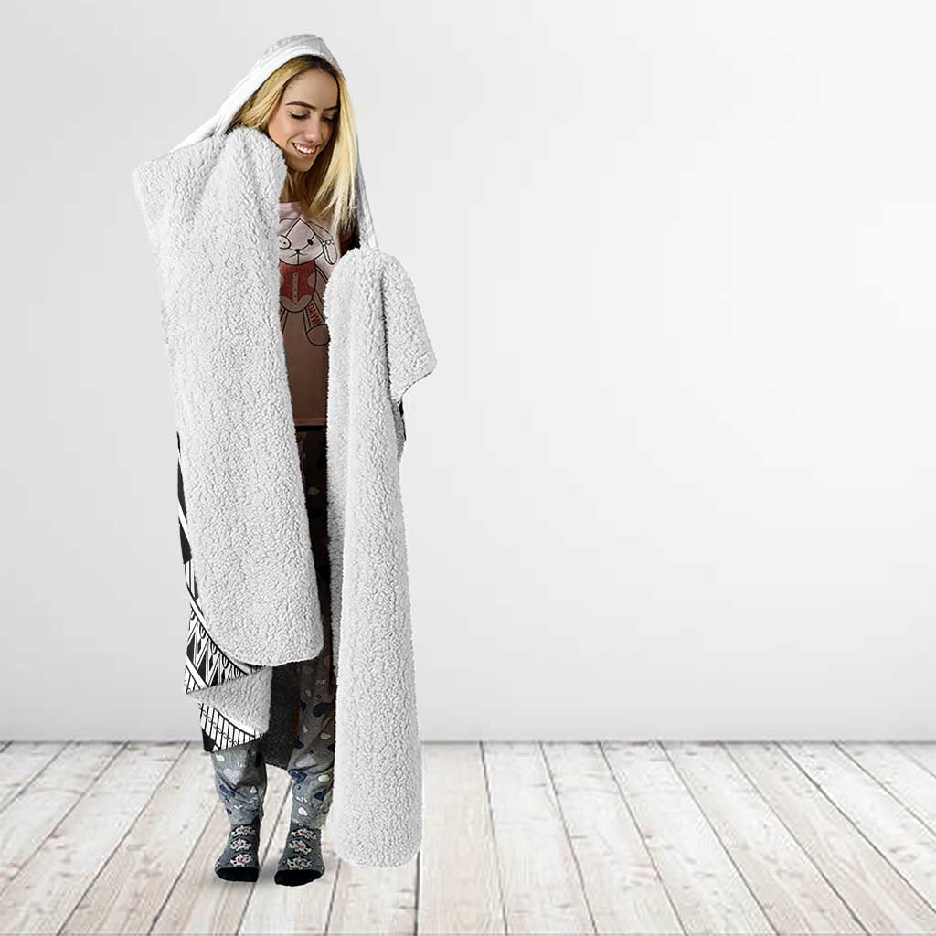 New Zealand Football Custom Hooded Blanket All White Fern Go Champions