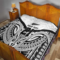 New Zealand Football Custom Quilt All White Fern Go Champions LT9 - Polynesian Pride