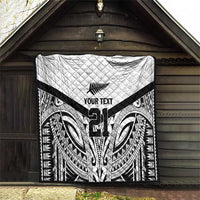New Zealand Football Custom Quilt All White Fern Go Champions LT9 - Polynesian Pride