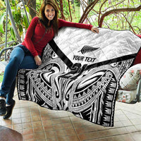 New Zealand Football Custom Quilt All White Fern Go Champions LT9 - Polynesian Pride