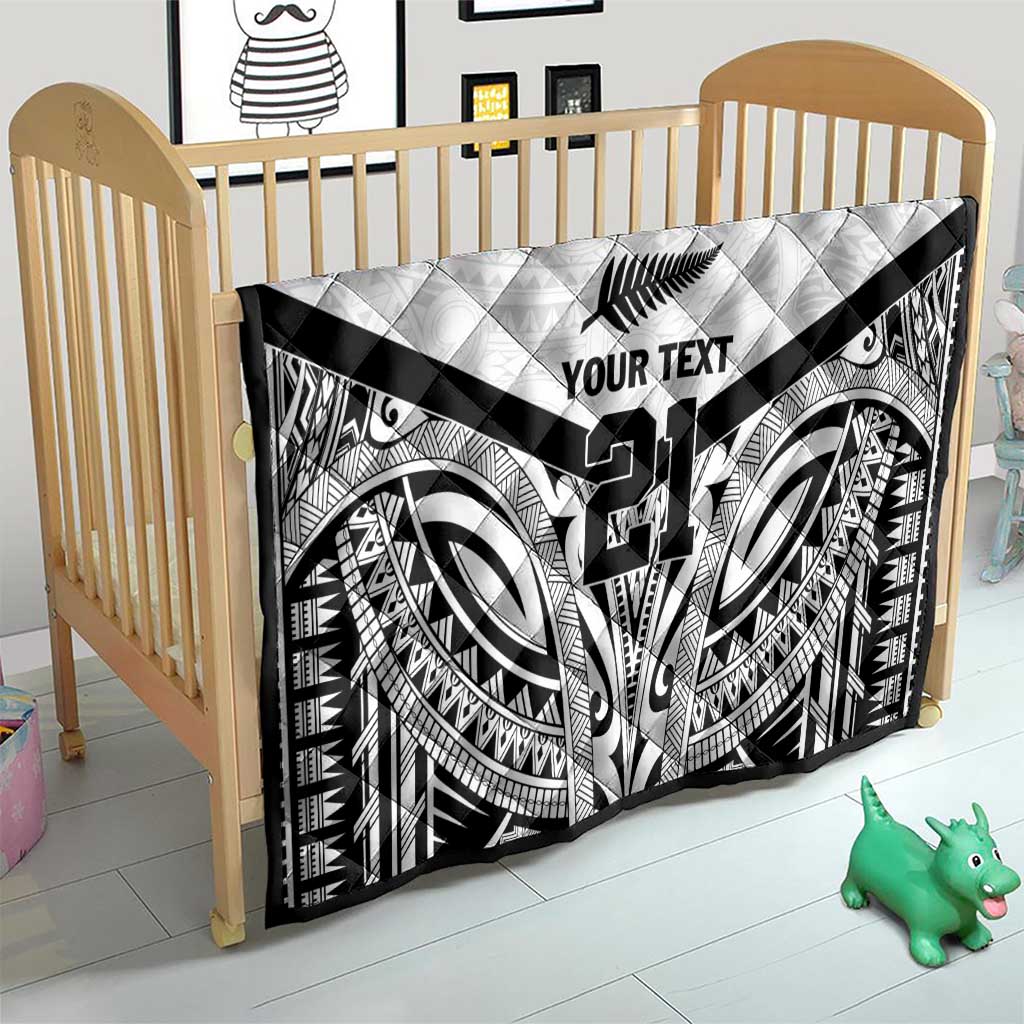 New Zealand Football Custom Quilt All White Fern Go Champions LT9 - Polynesian Pride
