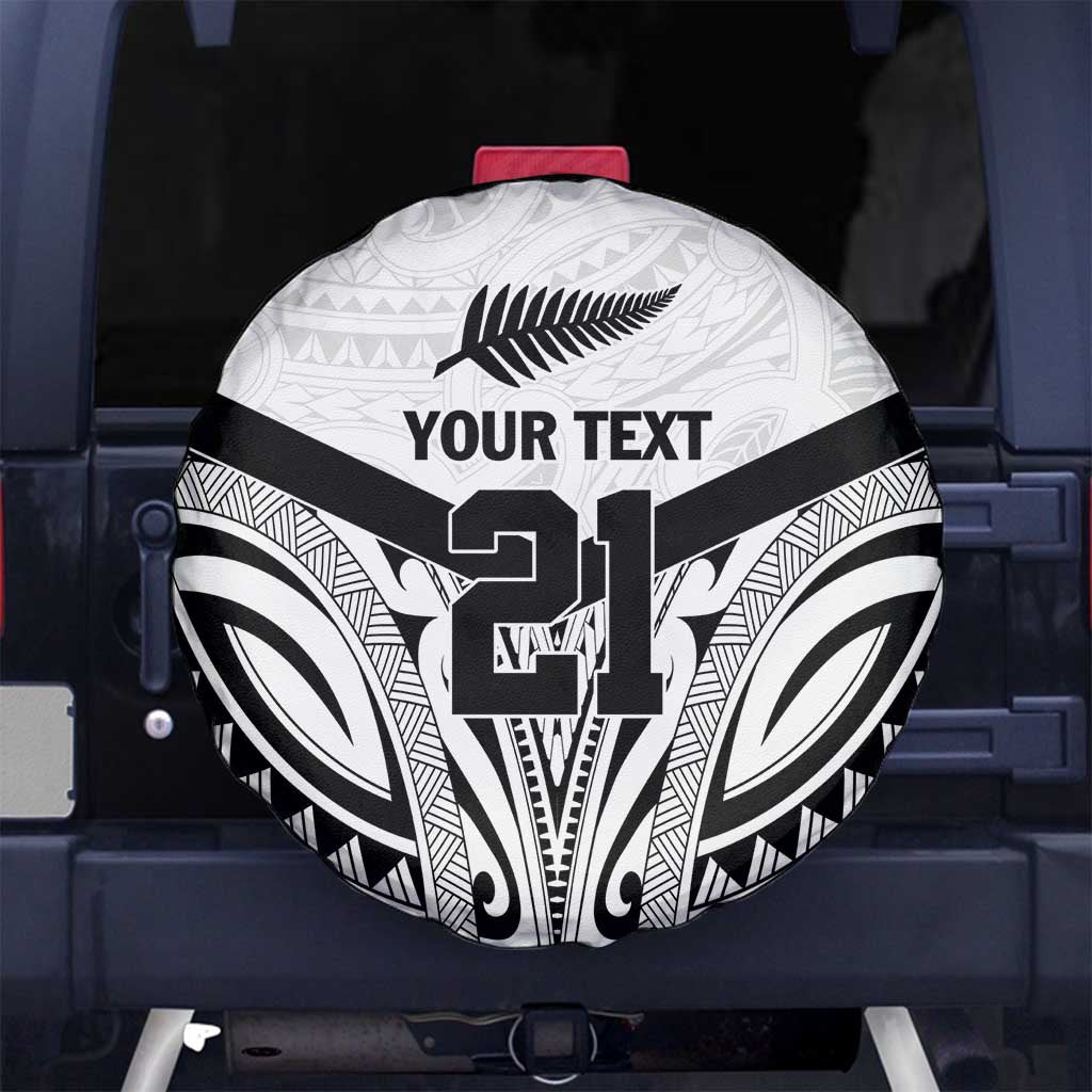 New Zealand Football Custom Spare Tire Cover All White Fern Go Champions