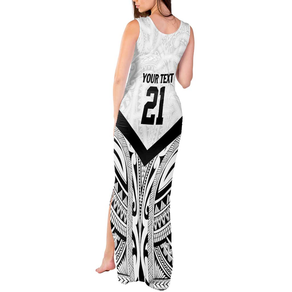 New Zealand Football Custom Tank Maxi Dress All White Fern Go Champions