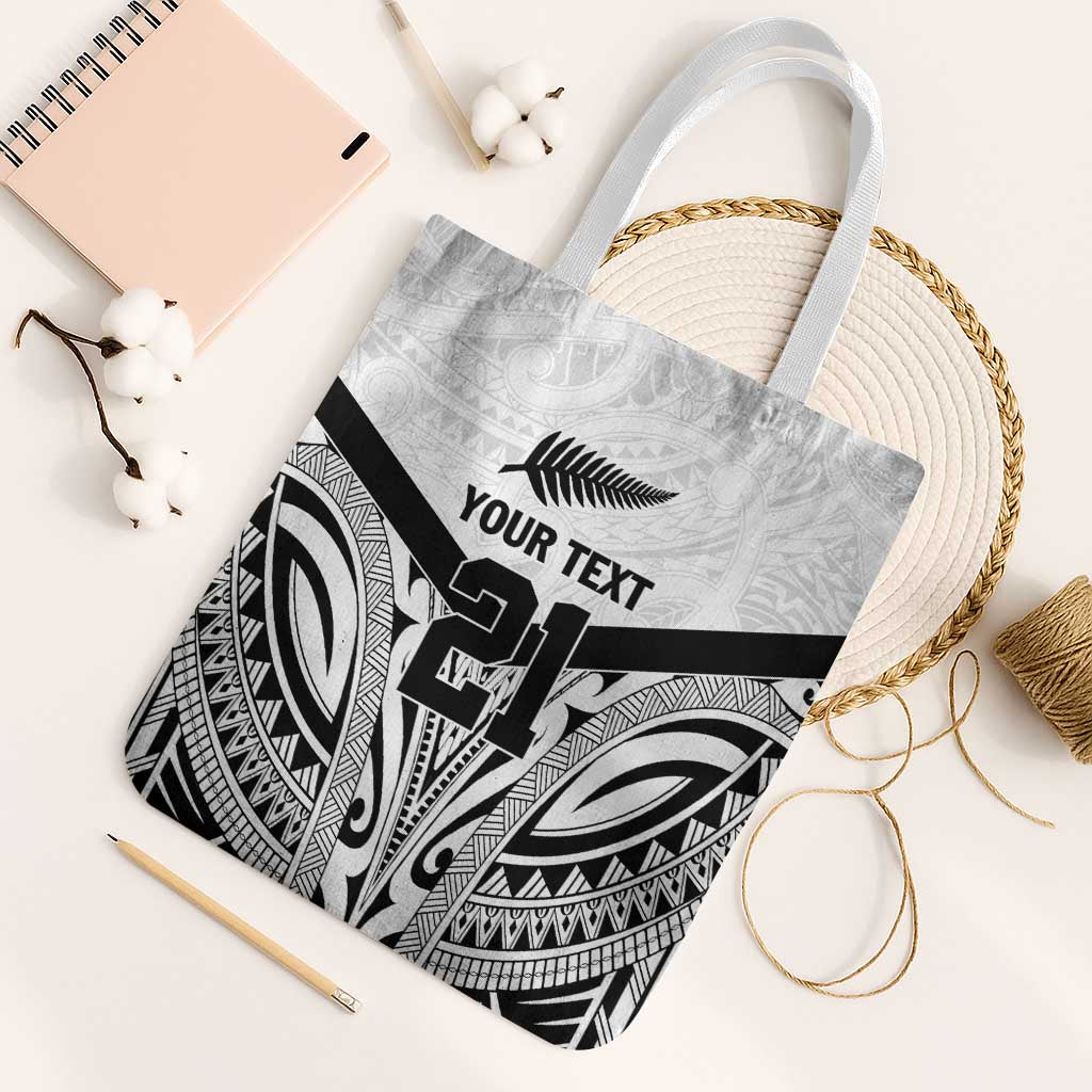 New Zealand Football Custom Tote Bag All White Fern Go Champions - Polynesian Pride