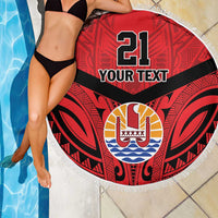 Tahiti Football Custom Beach Blanket Toa Aito Go Champions
