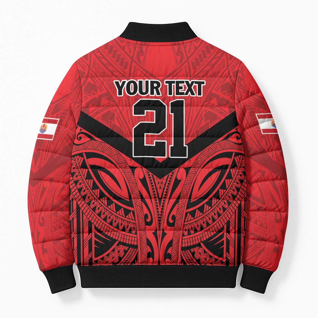 Tahiti Football Custom Bomber Puffer Jacket Toa Aito Go Champions LT9 - Polynesian Pride