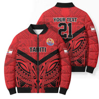 Tahiti Football Custom Bomber Puffer Jacket Toa Aito Go Champions LT9 - Polynesian Pride