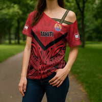 Tahiti Football Custom Cross Shoulder Shirt Toa Aito Go Champions LT9 - Polynesian Pride