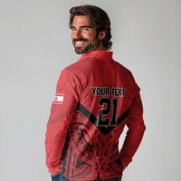 Tahiti Football Custom Long Sleeve Polo Shirt Toa Aito Go Champions LT9 - Polynesian Pride