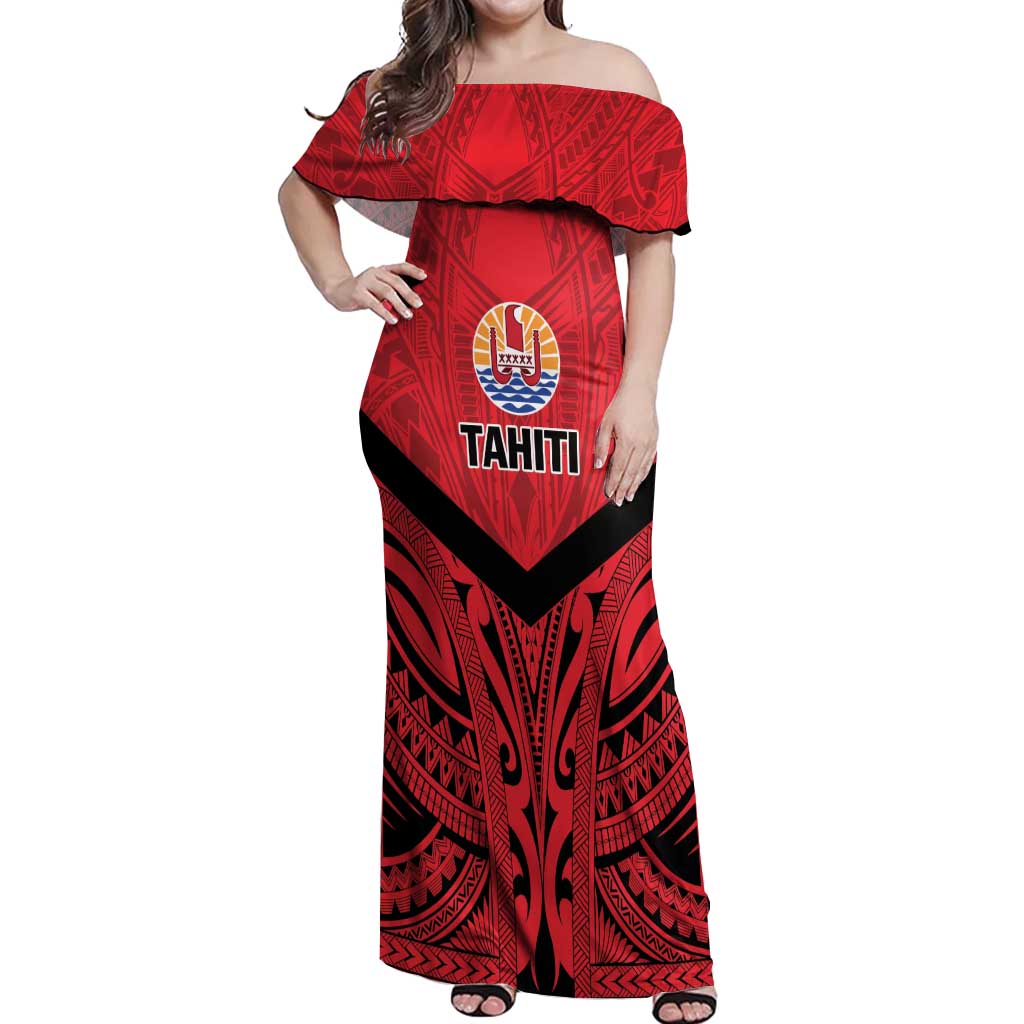 Tahiti Football Custom Off Shoulder Maxi Dress Toa Aito Go Champions