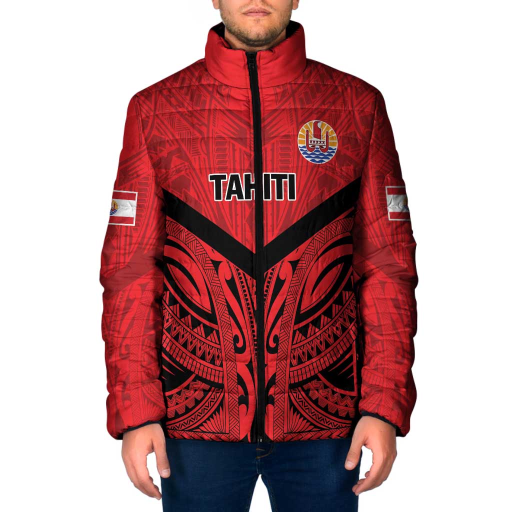 Tahiti Football Custom Padded Jacket Toa Aito Go Champions LT9 Men Red - Polynesian Pride