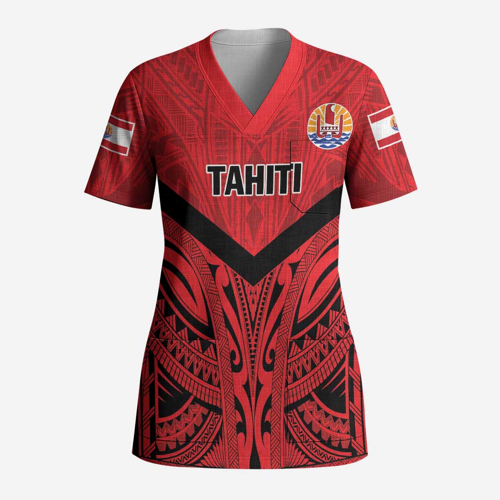 Tahiti Football Custom Scrub Top Toa Aito Go Champions - Polynesian Pride
