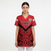 Tahiti Football Custom Scrub Top Toa Aito Go Champions - Polynesian Pride