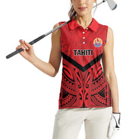 Tahiti Football Custom Women Sleeveless Polo Shirt Toa Aito Go Champions