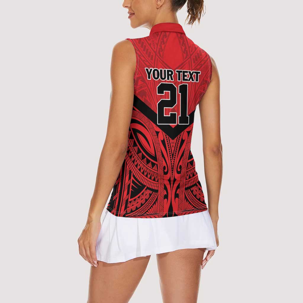 Tahiti Football Custom Women Sleeveless Polo Shirt Toa Aito Go Champions