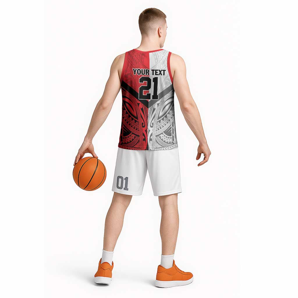 New Caledonia-Tahiti Football Custom Basketball Jersey Together Go Champions - Polynesian Pride