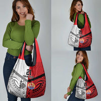 New Caledonia-Tahiti Football Custom Grocery Bag Together Go Champions