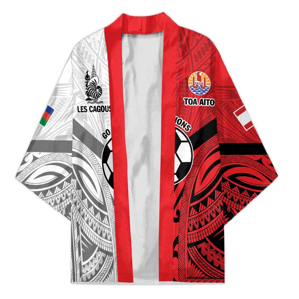 New Caledonia-Tahiti Football Custom Kimono Together Go Champions - Polynesian Pride