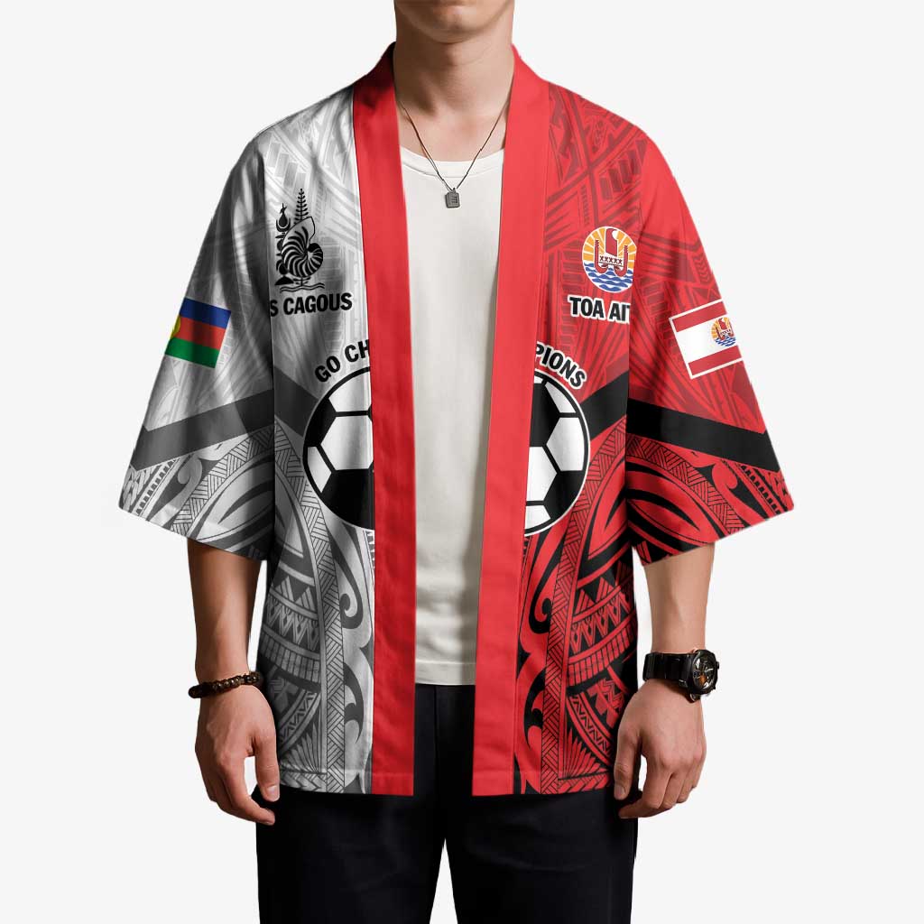 New Caledonia-Tahiti Football Custom Kimono Together Go Champions - Polynesian Pride