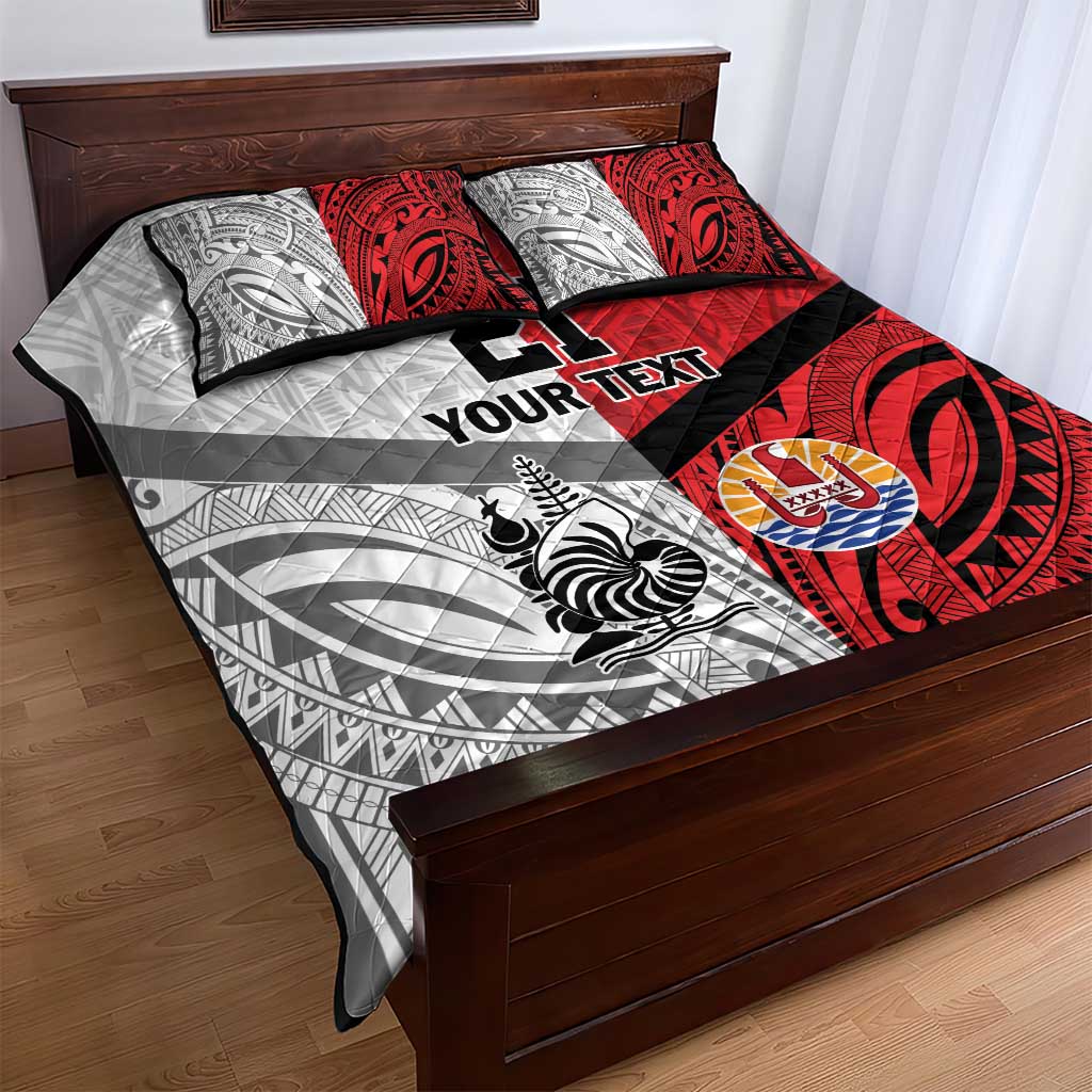 New Caledonia-Tahiti Football Custom Quilt Bed Set Together Go Champions
