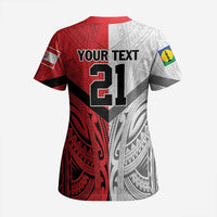 New Caledonia-Tahiti Football Custom Scrub Top Together Go Champions - Polynesian Pride