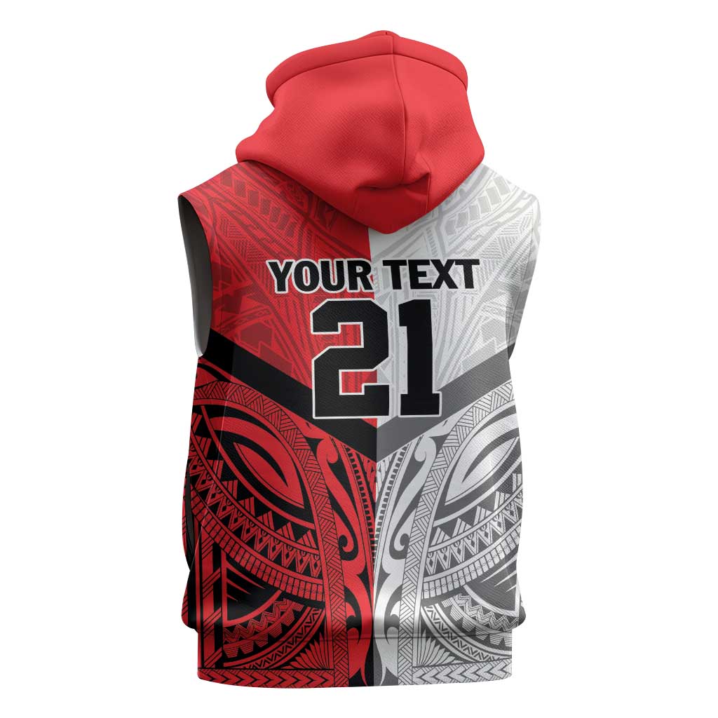 New Caledonia-Tahiti Football Custom Sleeveless Zip Hoodie Together Go Champions - Polynesian Pride