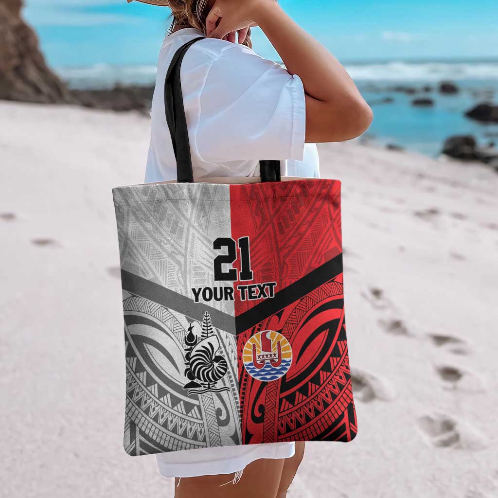 New Caledonia-Tahiti Football Custom Tote Bag Together Go Champions - Polynesian Pride