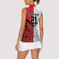New Caledonia-Tahiti Football Custom Women Sleeveless Polo Shirt Together Go Champions