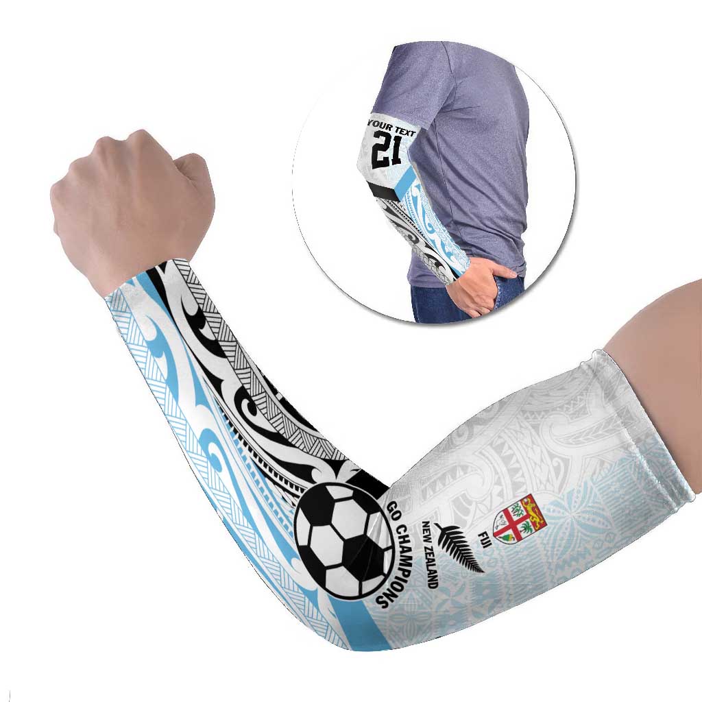 New Zealand-Fiji Football Custom Arm Sleeves Together Go Champions - Polynesian Pride