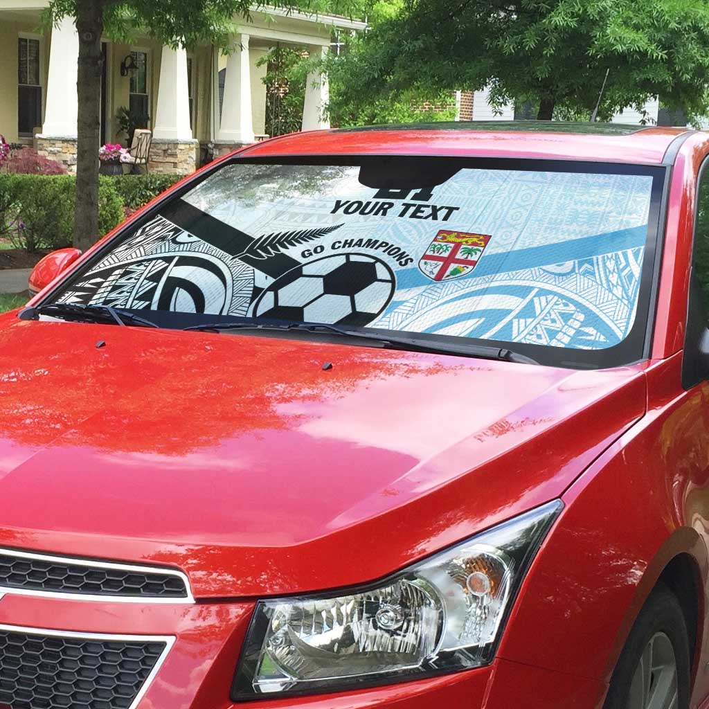 New Zealand-Fiji Football Custom Auto Sun Shade Together Go Champions - Polynesian Pride