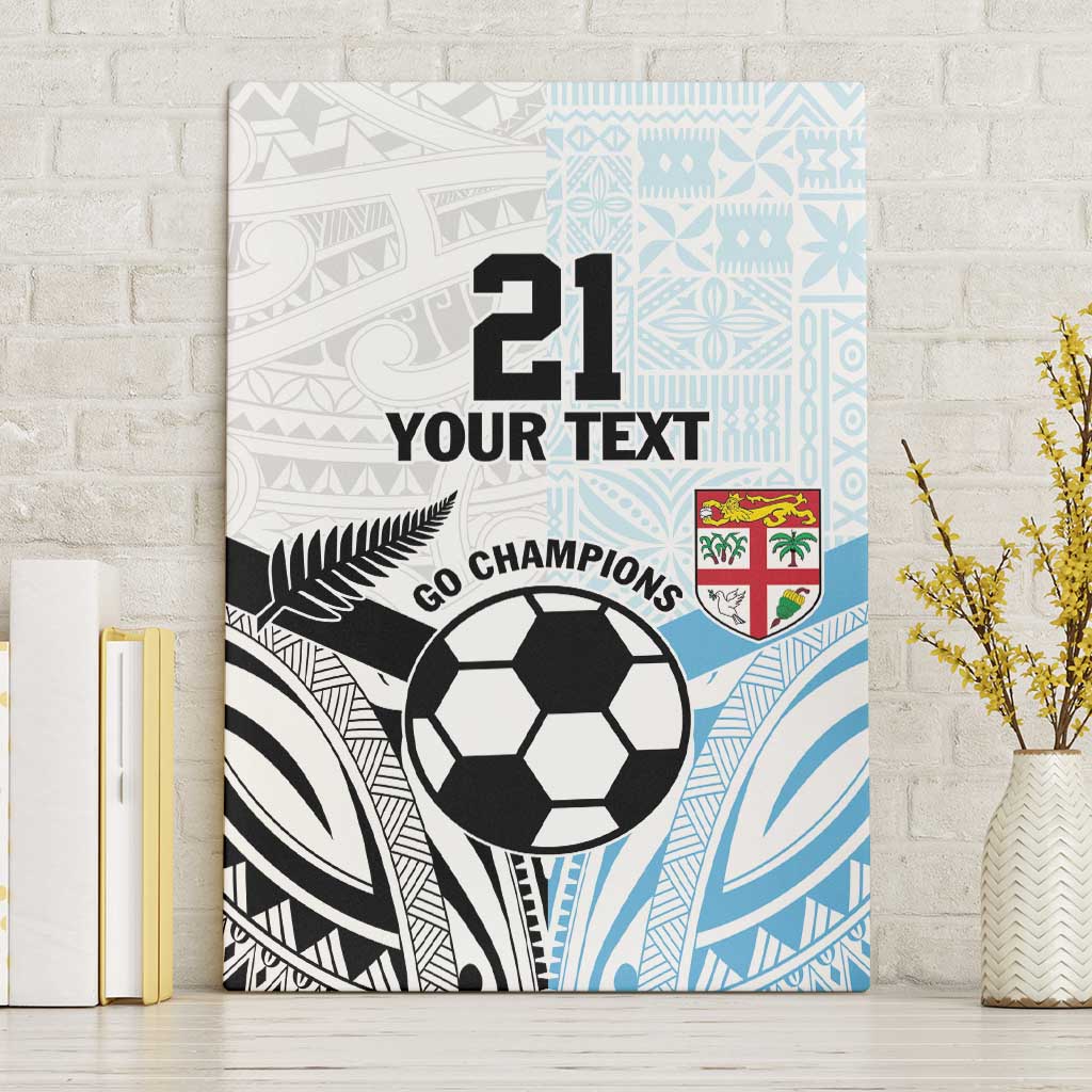 New Zealand-Fiji Football Custom Canvas Wall Art Together Go Champions