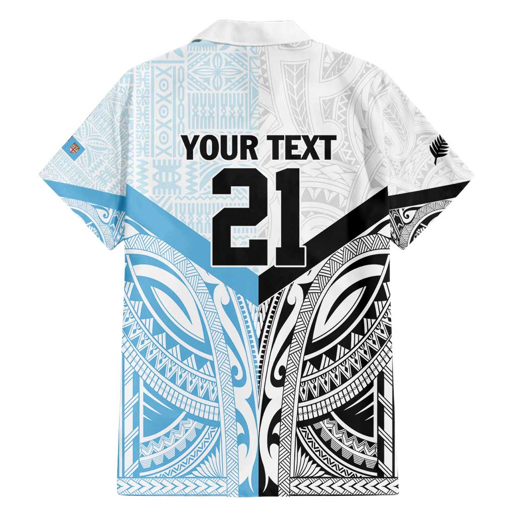 New Zealand-Fiji Football Custom Family Matching Puletasi and Hawaiian Shirt Together Go Champions LT9 - Polynesian Pride