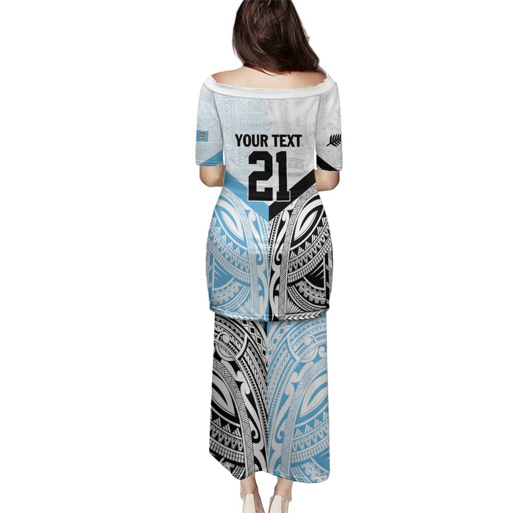 New Zealand-Fiji Football Custom Family Matching Puletasi and Hawaiian Shirt Together Go Champions LT9 - Polynesian Pride