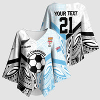 New Zealand-Fiji Football Custom Kimono Sleeve Blouse Together Go Champions - Polynesian Pride