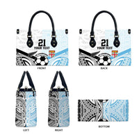 New Zealand-Fiji Football Custom Leather Bag Together Go Champions - Polynesian Pride