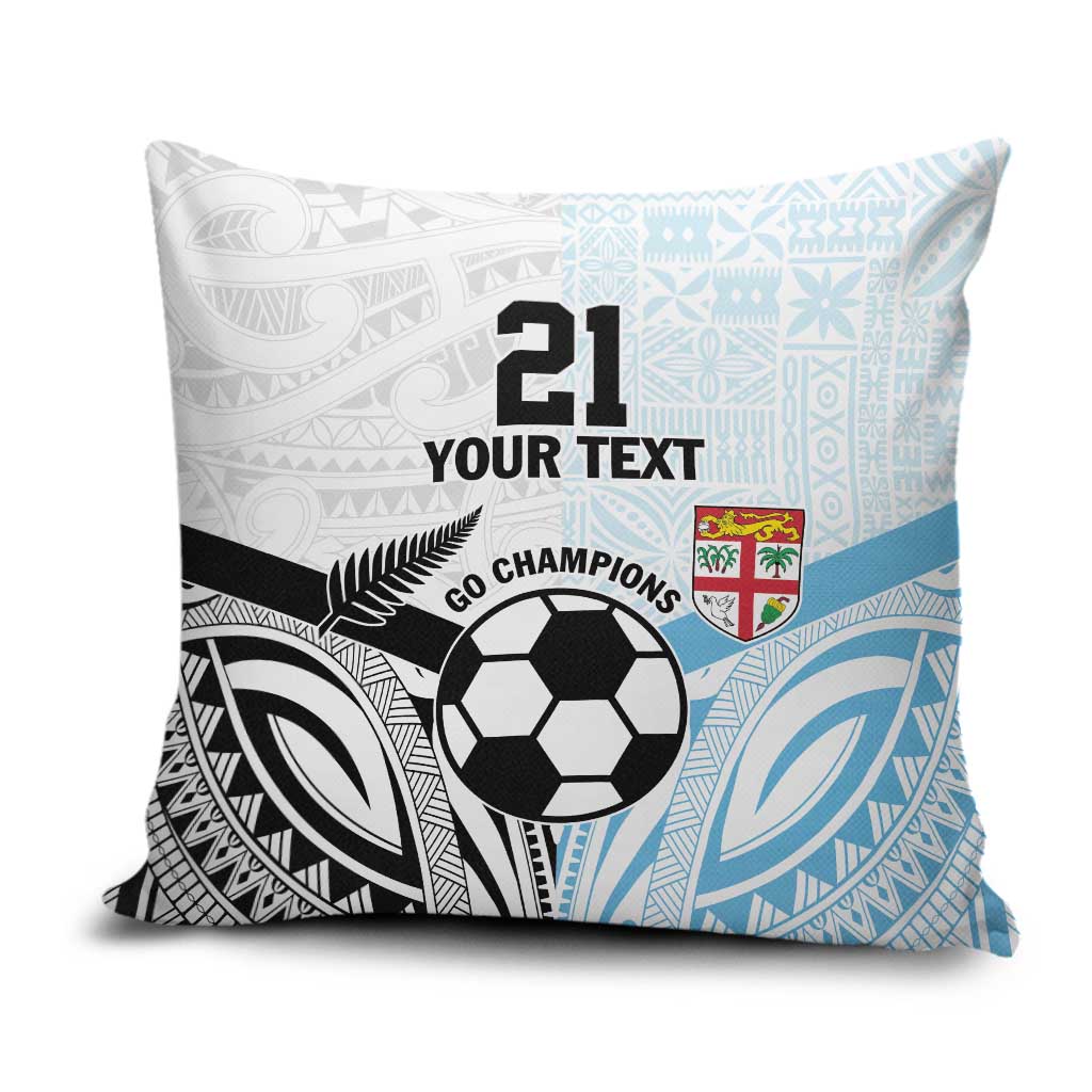 New Zealand-Fiji Football Custom Pillow Cover Together Go Champions - Polynesian Pride