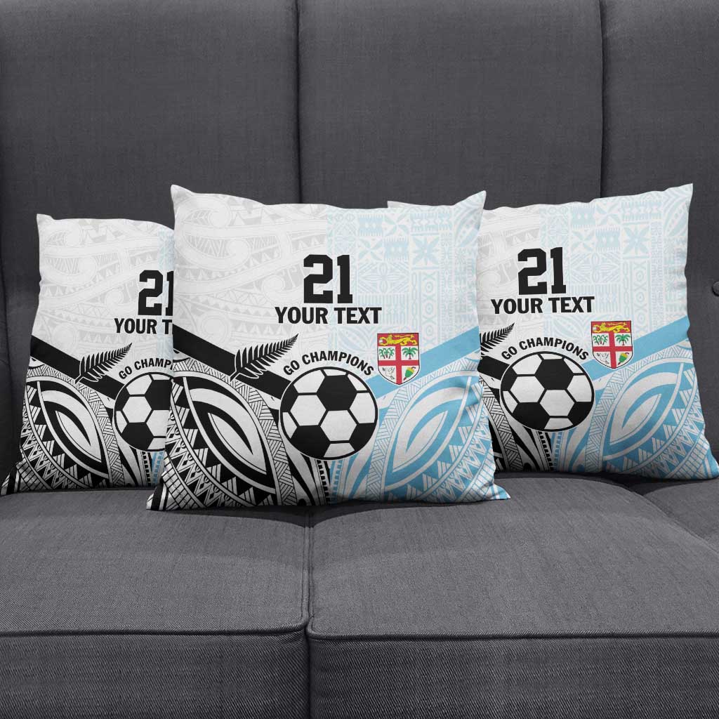 New Zealand-Fiji Football Custom Pillow Cover Together Go Champions - Polynesian Pride