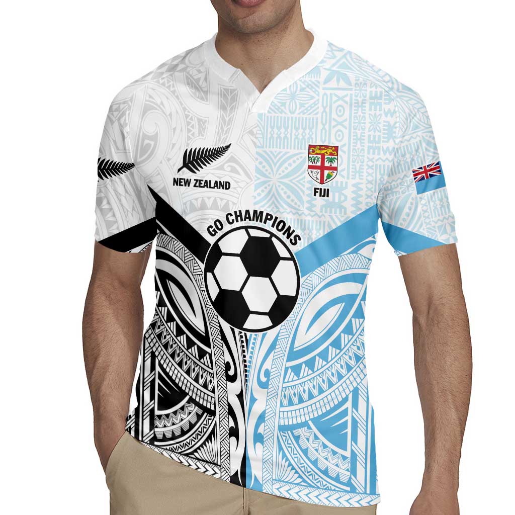 New Zealand-Fiji Football Custom Rugby Jersey Together Go Champions