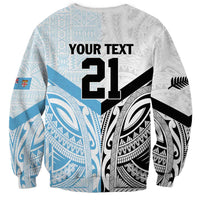 New Zealand-Fiji Football Custom Sweatshirt Together Go Champions LT9 - Polynesian Pride