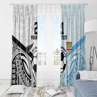 New Zealand-Fiji Football Custom Window Curtain Together Go Champions