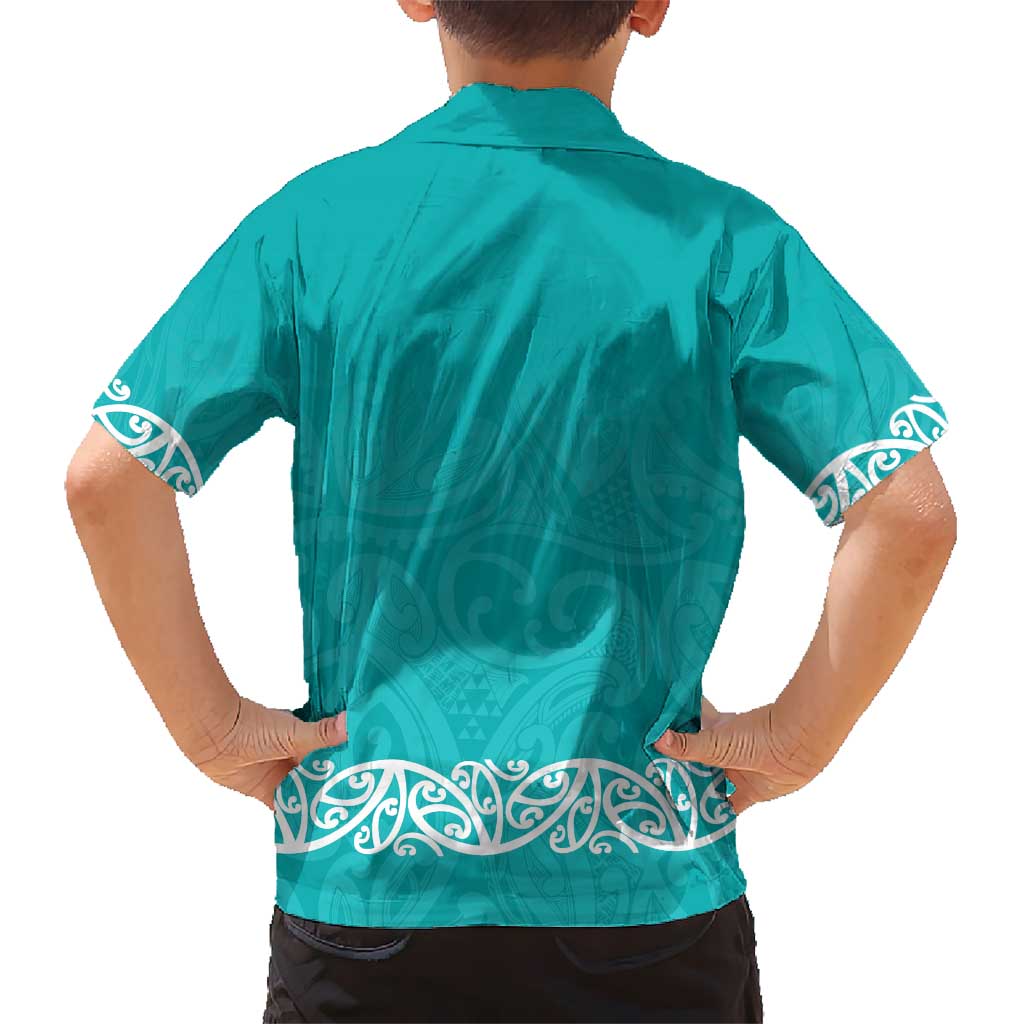 New Zealand Nurses Week Hawaiian Shirt Maori Kowhaiwhai Cyan Tribal