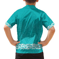 New Zealand Nurses Week Hawaiian Shirt Maori Kowhaiwhai Cyan Tribal