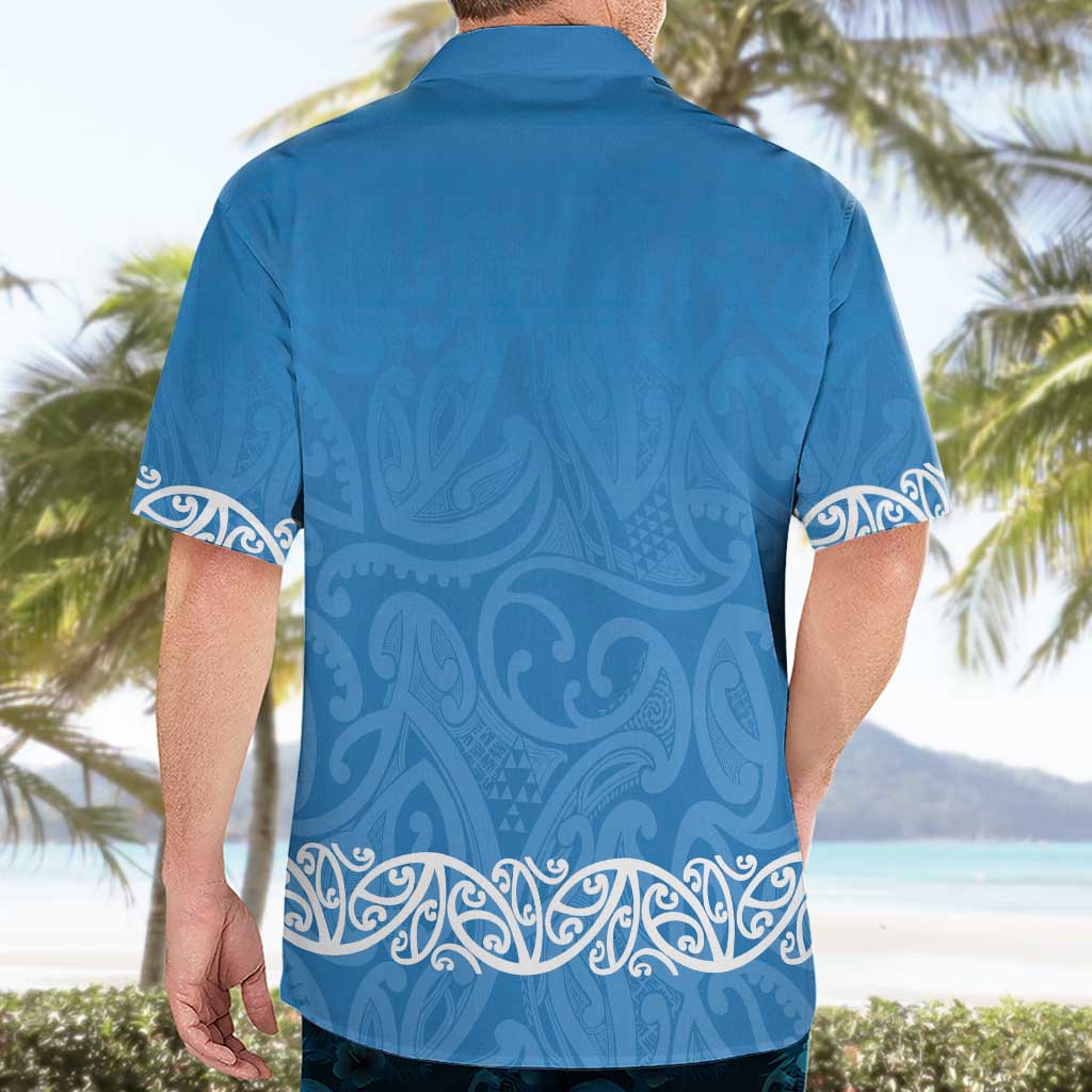 New Zealand Nurses Week Hawaiian Shirt Maori Kowhaiwhai Blue Tribal