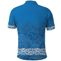 New Zealand Nurses Week Polo Shirt Maori Kowhaiwhai Blue Tribal