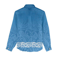 New Zealand Nurses Week Women Casual Shirt Maori Kowhaiwhai Blue Tribal