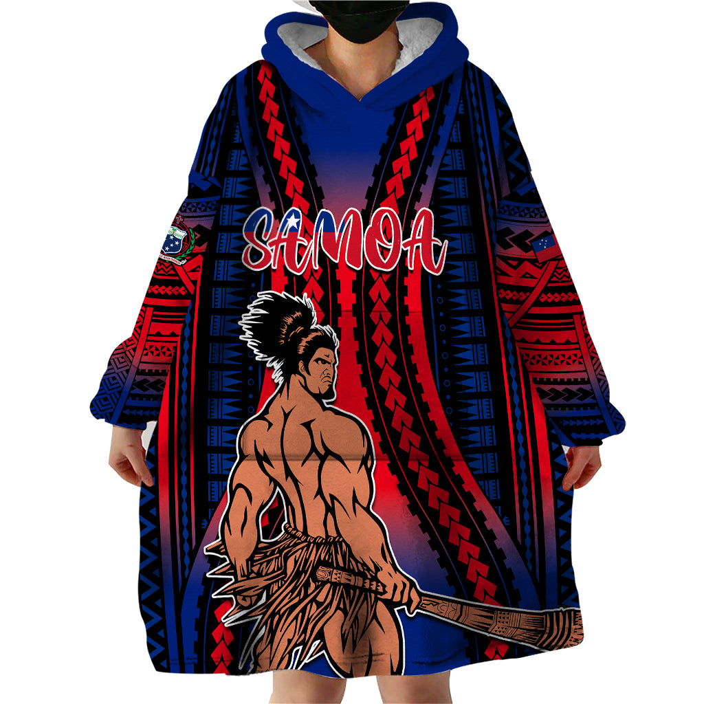 Custom Polynesian Samoa Independence Day Wearable Blanket Hoodie Polynesian Pacific Tribal LT9 - Polynesian Pride