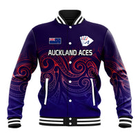 New Zealand Auckland Cricket Baseball Jacket Maori Traditional Ethnic Style LT9 Unisex Gradient - Polynesian Pride