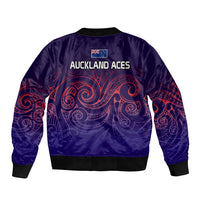 New Zealand Auckland Cricket Bomber Jacket Maori Traditional Ethnic Style LT9 - Polynesian Pride