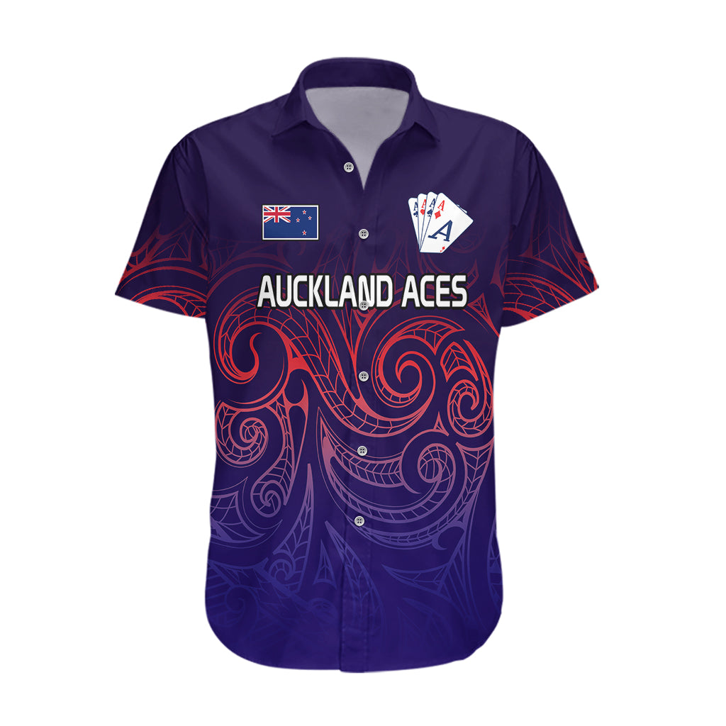 New Zealand Auckland Cricket Hawaiian Shirt Maori Traditional Ethnic Style LT9 Gradient - Polynesian Pride
